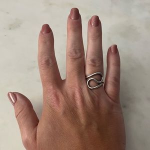 💕 Sterling silver 925 wave ring